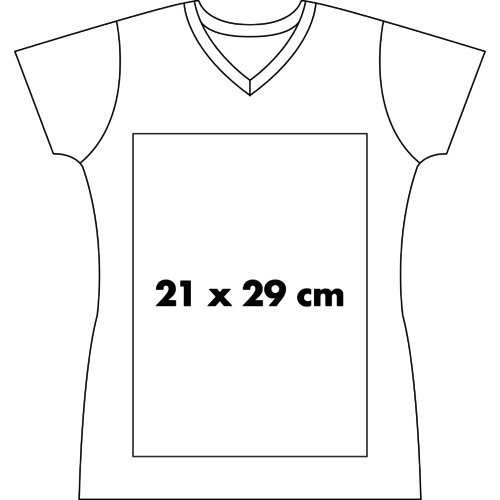 Baumwoll-T-Shirt fr Damen mit V-Ausschnitt.