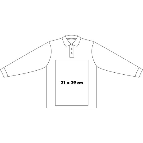 Polohemd mit langen rmeln und Knopfleiste fr Herren.