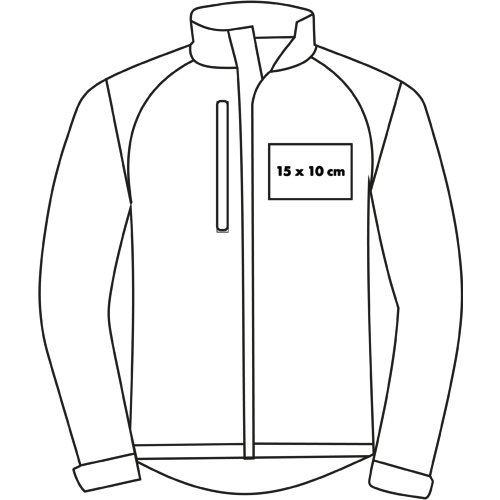 Softshelljacke fr Herren mit durchgehendem Reiverschluss und Seitentaschen.