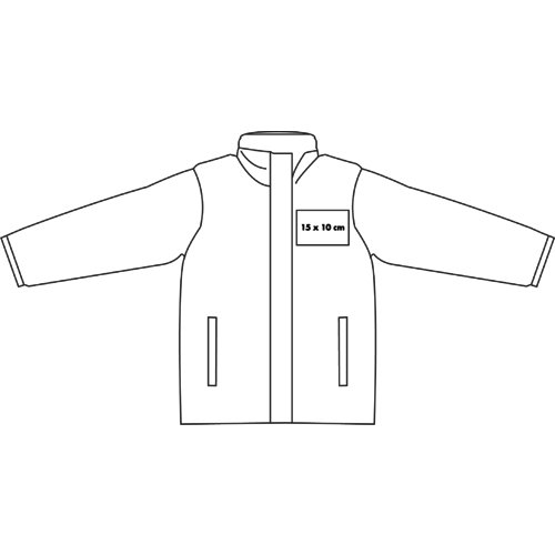 Regenjacke fr Herren mit durchgehendem Reiverschluss und Taschen.