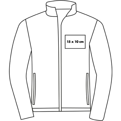 Softshelljacke mit zwei Schichten und Reiverschluss fr Herren.