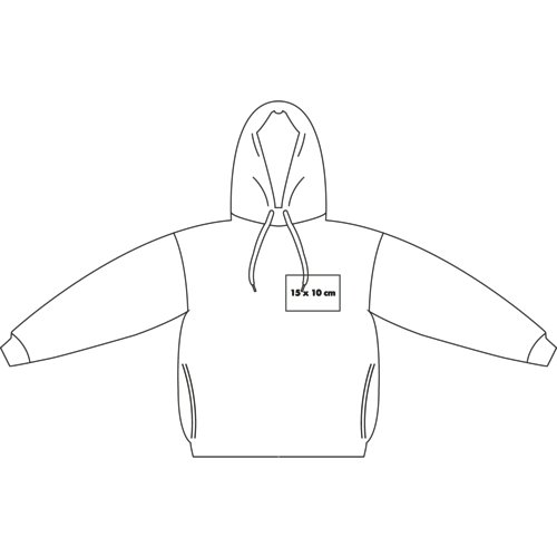 Hoodie aus Stoff fr Herren mit Kapuze und Kordel.