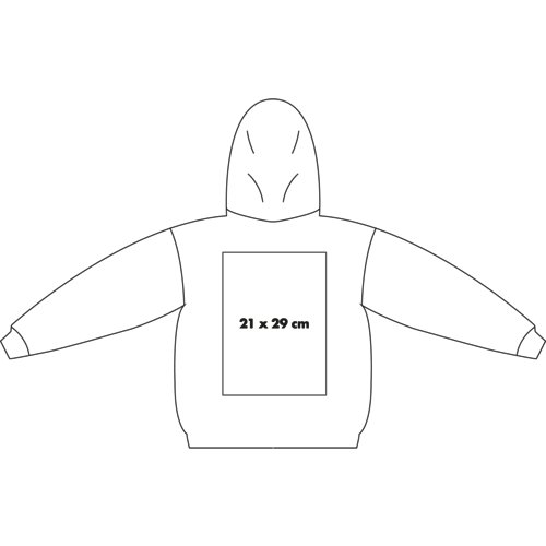 Hoodie aus Stoff fr Herren mit Kapuze und Kngurutasche.
