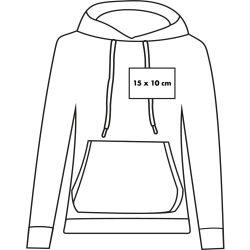 Hoodie aus Stoff mit Kapuze und Kngurutasche fr Damen.