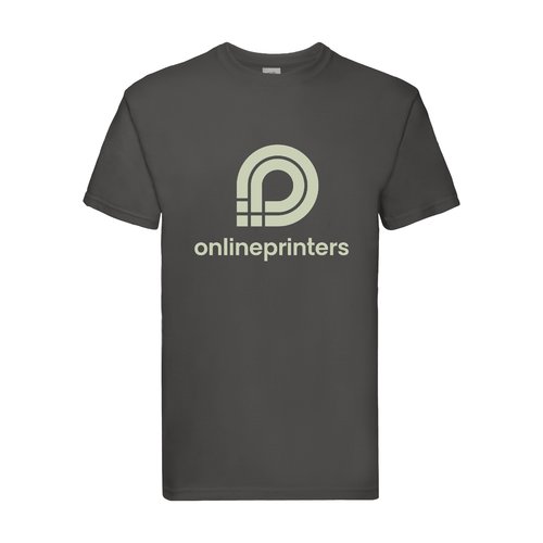 Graues Herren T-Shirt aus Baumwolle mit kurzen rmeln.