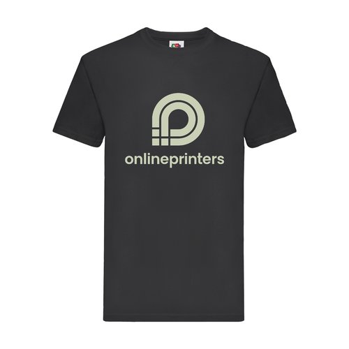 Schwarzes Baumwoll-T-Shirt fr Herren mit kurzen rmeln.