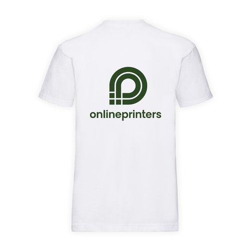 Weies Baumwoll-T-Shirt fr Herren mit kurzen rmeln.
