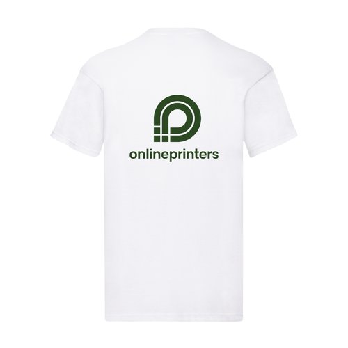 Weies Baumwoll-T-Shirt fr Herren mit kurzen rmeln.