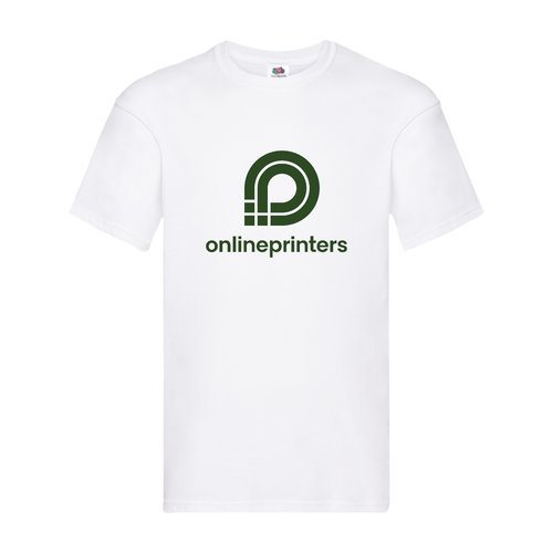 Weies Baumwoll-T-Shirt fr Herren mit kurzen rmeln.