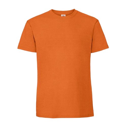 Oranges Baumwoll-T-Shirt fr Herren mit kurzen rmeln.