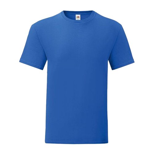 Knigsblaues Baumwoll-T-Shirt fr Herren mit kurzen rmeln.