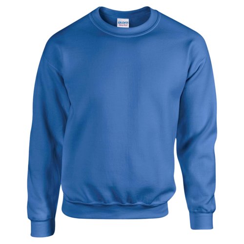 Knigsblauer Herren-Sweatshirt aus Baumwollmischgewebe mit Rundhalsausschnitt und langen rmeln.