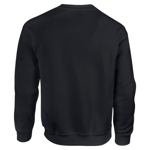 Schwarzes Sweatshirt aus Baumwollmischgewebe mit Rundhalsausschnitt.
