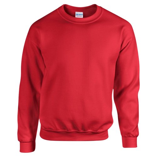 Roter Herren-Sweatshirt aus Baumwollmischgewebe mit Rundhalsausschnitt.
