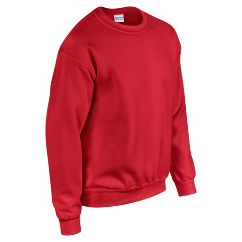 Roter Herren-Pullover aus Baumwollmischgewebe mit Rundhalsausschnitt.