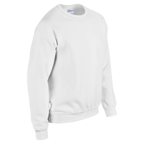 Weisses Baumwoll-Polyester-Mischgewebe Sweatshirt fr Herren.