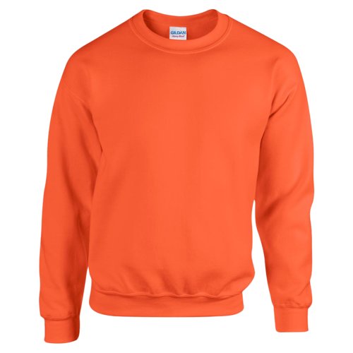 Oranges Herren-Sweatshirt aus Baumwollmischgewebe mit Rundhalsausschnitt und langen rmeln.