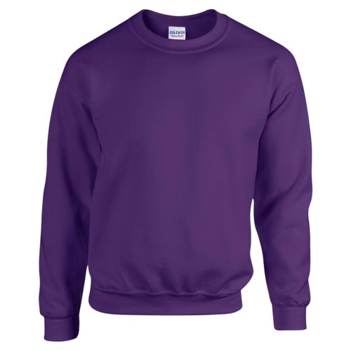 Violettes Herren-Sweatshirt aus Baumwollmischgewebe mit Rundhalsausschnitt.