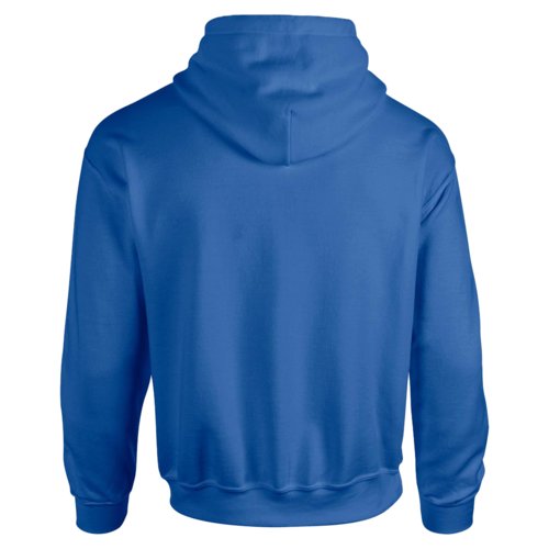 Royalblauer Hoodie aus Baumwollmischgewebe mit Kapuze und Kngurutasche.