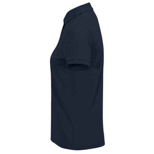 Marineblaues Baumwoll-Poloshirt fr Damen.