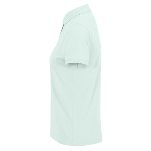 Mintgrnes Baumwoll-Poloshirt fr Damen.