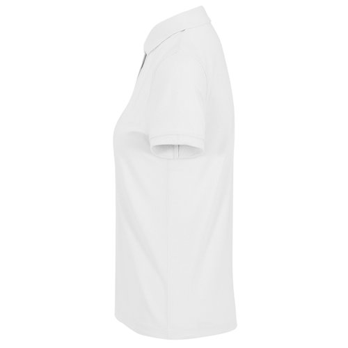 Weisses Baumwoll-Poloshirt fr Damen.