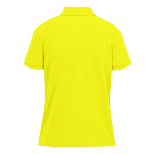 Apfelgrnes Baumwoll-Poloshirt fr Damen mit kurzer Knopfleiste.