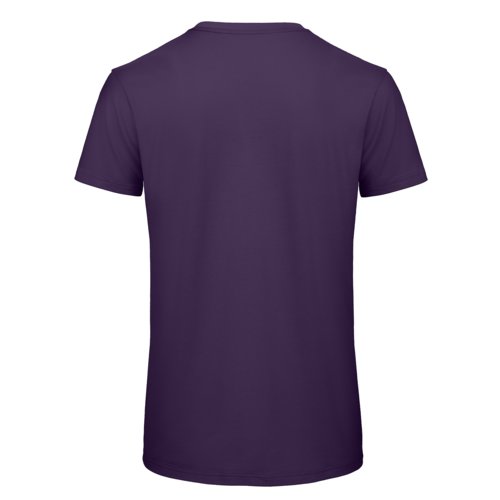 Dunkelviolettes Baumwoll-T-Shirt mit kurzen rmeln.