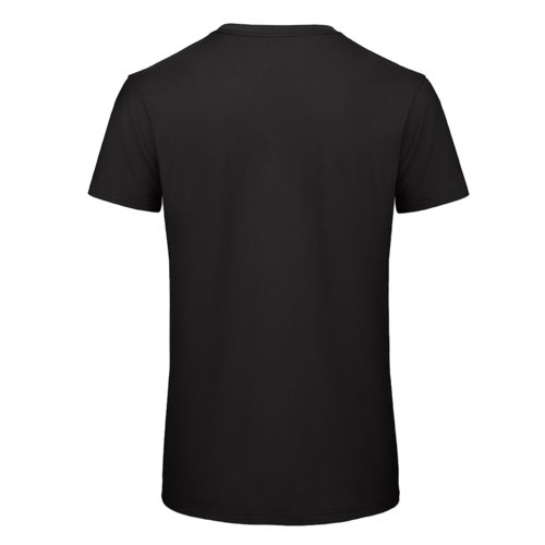Schwarzes T-Shirt aus Bio-Baumwolle mit kurzen rmeln.
