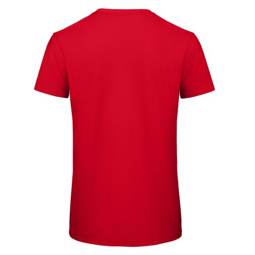 Rotes Bio-Baumwoll T-Shirt fr Herren mit kurzen rmeln.