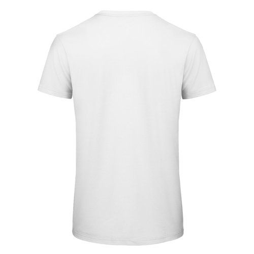 Weies Bio-Baumwoll-T-Shirt fr Herren mit kurzen rmeln.