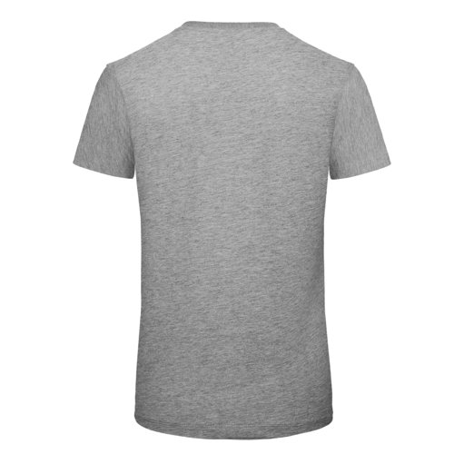 Graues T-Shirt aus Bio-Baumwolle mit kurzen rmeln.