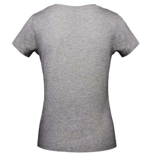 Graues Baumwoll-T-Shirt mit kurzen rmeln und geradem Schnitt.