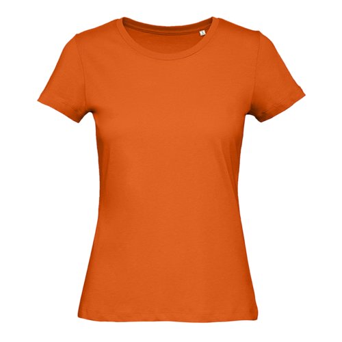 Oranges Damen T-Shirt aus Bio-Baumwolle mit kurzen rmeln.