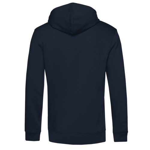 Marineblauer Hoodie aus Baumwollmischung mit Kapuze und Kngurutasche.