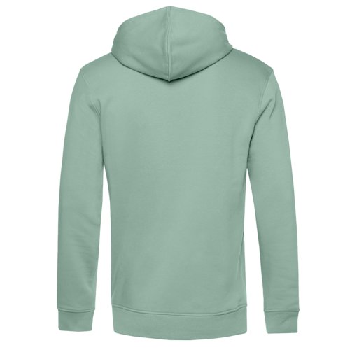 Mintgrner Herren-Hoodie aus Baumwolle und recyceltem Polyester mit Kapuze.