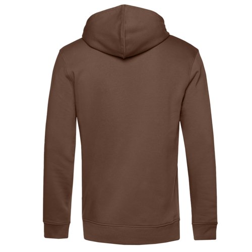 Brauner Hoodie aus Baumwollmischung mit Kapuze und Kordelzug.