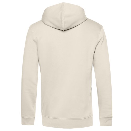 Beiger Hoodie aus Baumwollmischgewebe mit Kapuze und Kngurutasche.