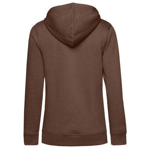 Brauner Hoodie aus Bio-Baumwolle und recyceltem Polyester fr Damen.