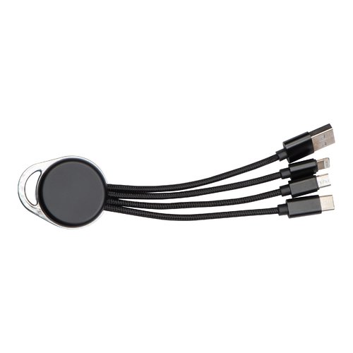Schwarzes Kabel-Set mit verschiedenen Anschlssen.
