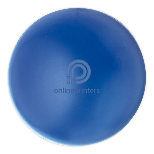 Blauer PU-Anti-Stressball, rund und formstabil.