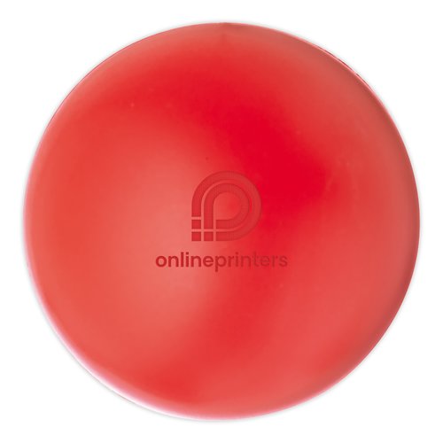 Roter Anti-Stressball aus weichem Material zum Kneten.