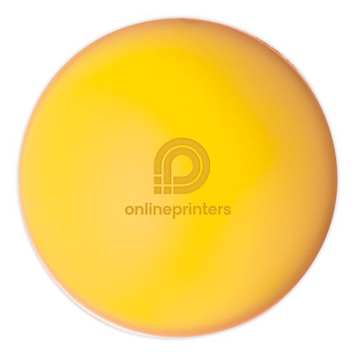 Gelber Anti-Stressball aus Schaumstoff.