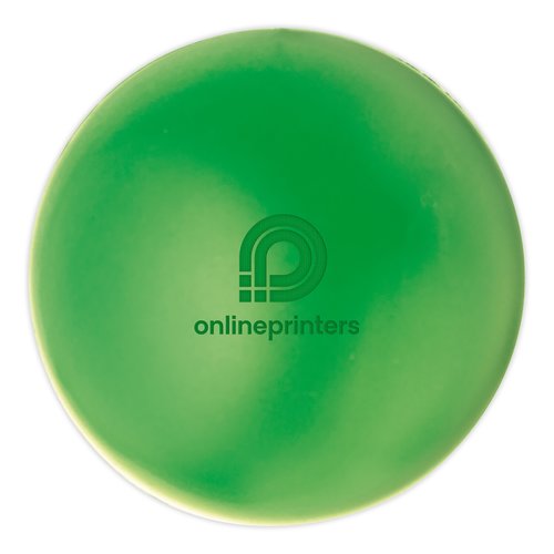 Grner Anti-Stress-Ball aus weichem Material.