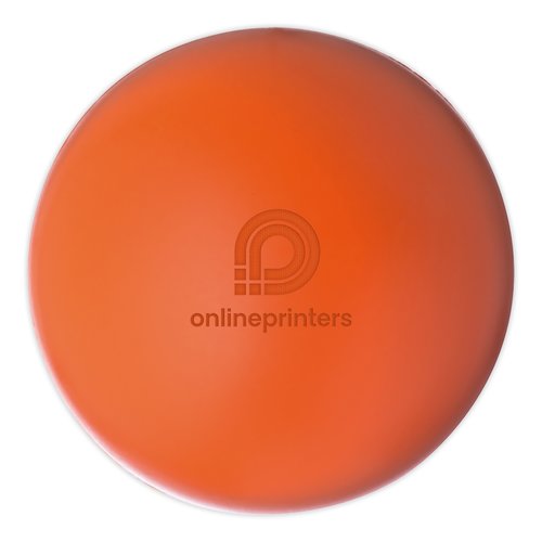 Oranger Anti-Stressball aus Schaumstoff, rund.