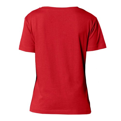 Rotes Damen T-Shirt aus Bio-Baumwolle mit kurzen �rmeln.