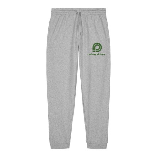 Grau melierte Jogginghose aus Bio-Baumwolle mit Kordelzug.