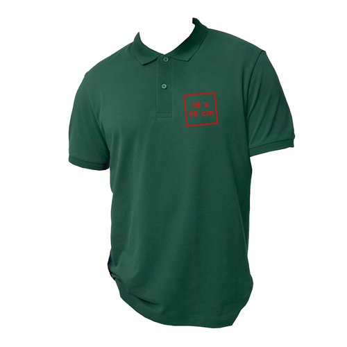 Gr�nes Poloshirt aus Baumwolle f�r Herren mit kurzer �rmel.