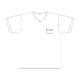 Weies Baumwoll-T-Shirt mit V-Ausschnitt und kurzen rmeln.