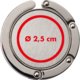 Silberner Metall-Handtaschenhalter mit Aufhngevorrichtung.